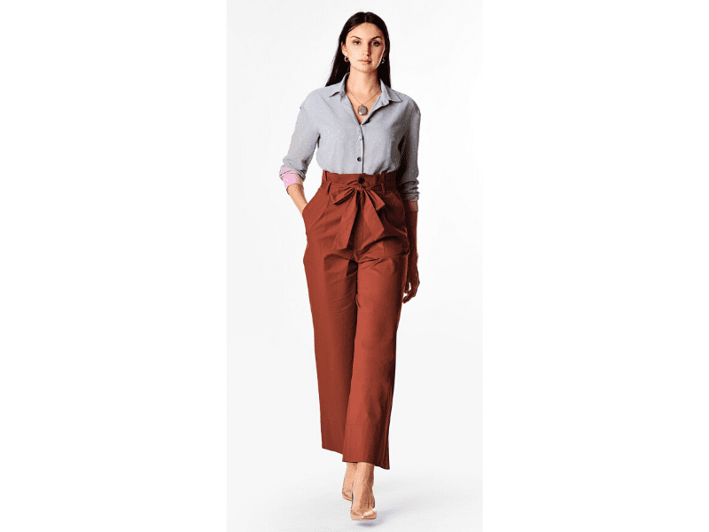 Palazzo Pant And Formal Shirt For Office Wear