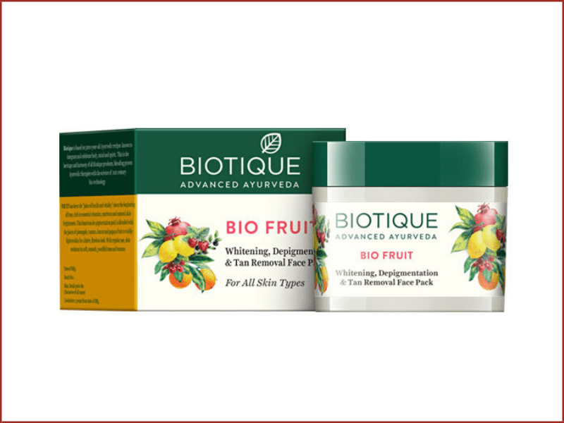 Biotique Bio Fruit Whitening, Depigmentation And Tan Removal Face Pack