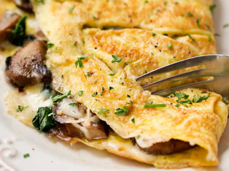 Keto Mushroom Omelette Recipe
