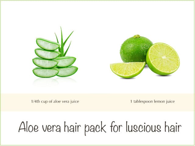 Lemon Juice And Aloe Vera Hair Pack