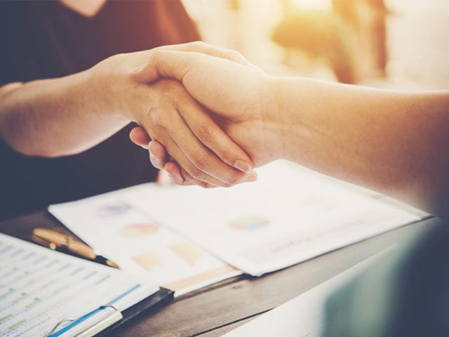 Shake Hands With Interviewer